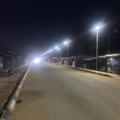 Interlocking Roads & Streets Light at Rainbow Street, Ejigbo.